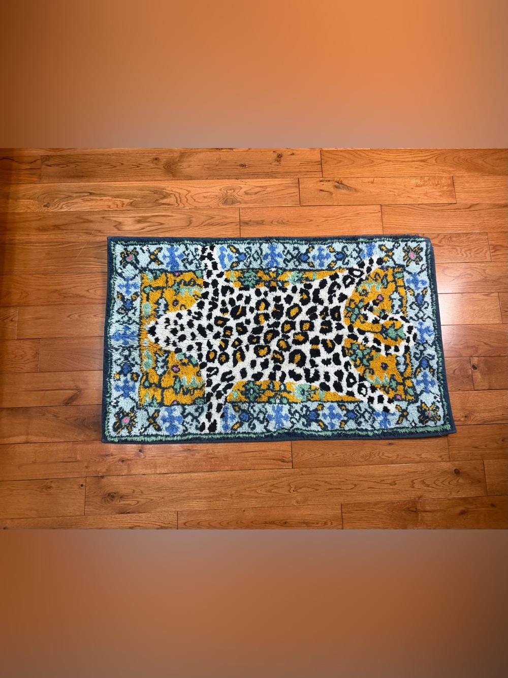 Anthropologie Octavia Tufted Leopard Bathmat